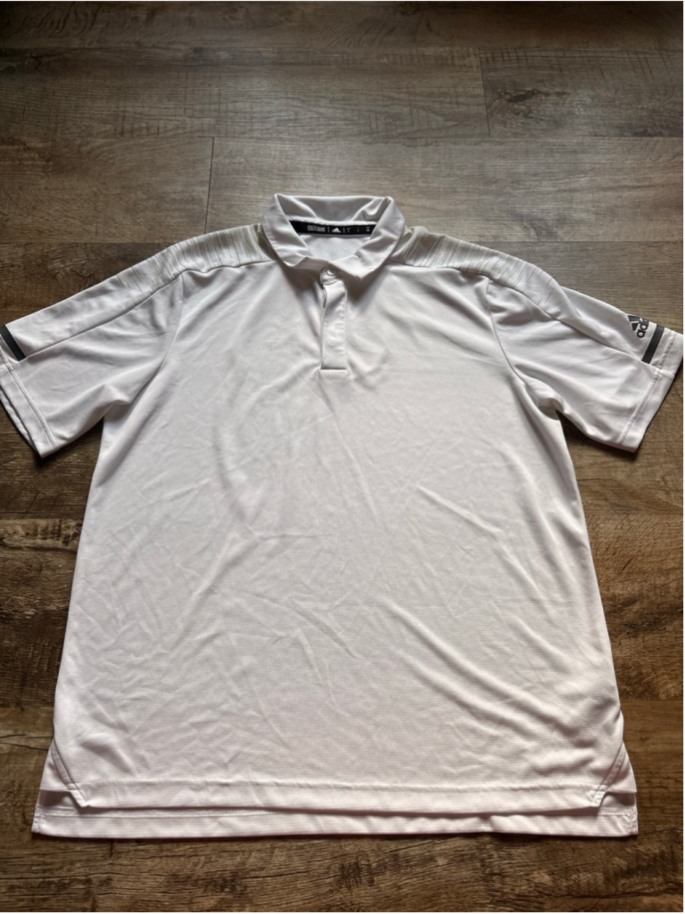 Adidas Climalite White Golf Polo Shirt Size Large Men's Athletic